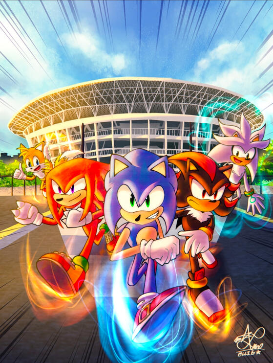 Sonic The Hedgehog and his friends at Gelora Bung Karno Stadium! This was made to celebrate Sega Atlus Official Festival in Jakarta Indonesia!