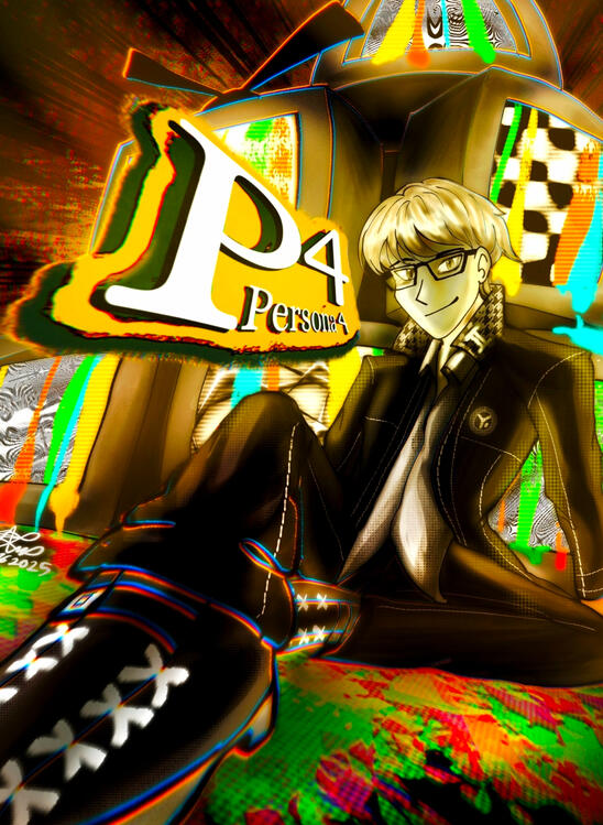 Persona 4 Yu Narukami Fanart made to celebrate Persona 4's Revival announcement at the time!
